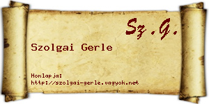Szolgai Gerle névjegykártya